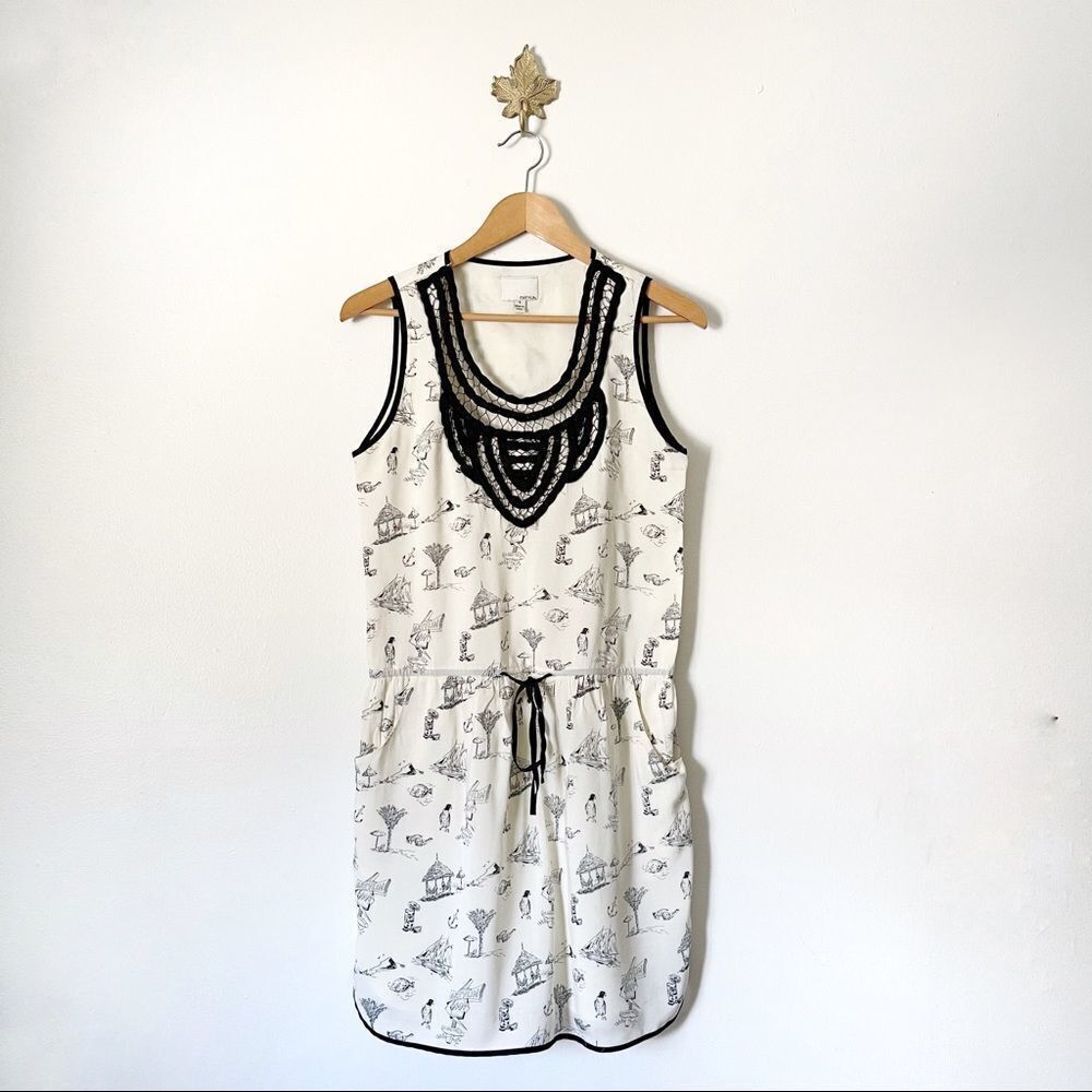 Anthropologie Greylin Printed sleeveless mini dress preowned Small